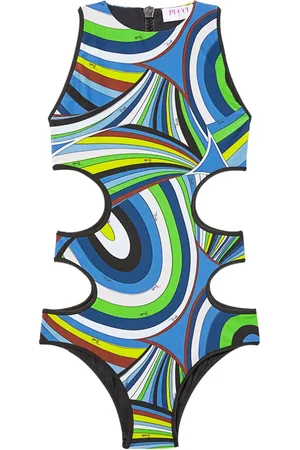 Puccini Wave-print cut-out detailing swimsuit