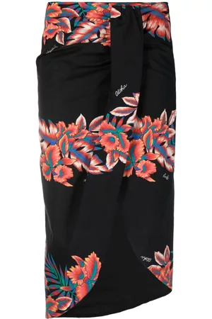 Pinko Women Printed Skirts - Floral-print wrap draped skirt