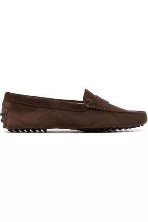 Tod's Women Lace up Ballerinas - Gommino suede driving moccasins