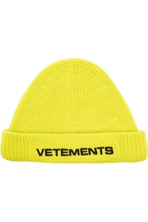 Vetements Logo-embroidered merino beanie
