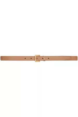 Saint Laurent Women Belts - Logo-plaque leather belt