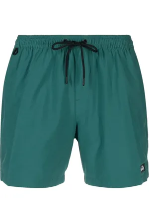 Sundek Logo-patch striped swim shorts