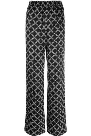 Michael Kors Women Pants - Logo-print straight-leg trousers
