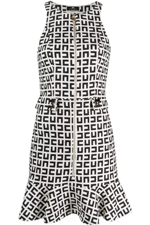 Elisabetta Franchi Women Party Dresses - Maze-pattern ruffled dress