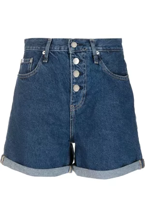 Calvin Klein Women Shorts - High-waisted denim shorts