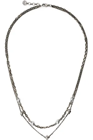 Alexander McQueen Skull-charm chain-link necklace