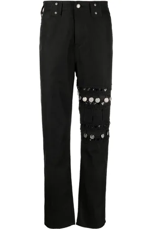 Youths in Balaclava Coin-detail straight-leg jeans