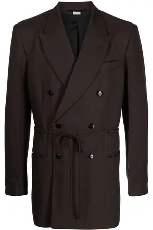 Random Identities Drawstring-waisted long-sleeve blazer