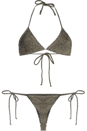 Reina Olga Concetta seersucker-weave bikini