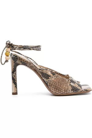 THE SADDLER Women Sandals - Snake-print leather high-heel sandals