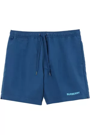 Burberry Men Swim Shorts - Logo-print drawstring swim shorts