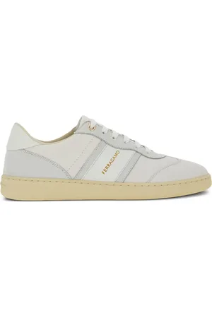 Salvatore Ferragamo Logo-print lace-up leather sneakers