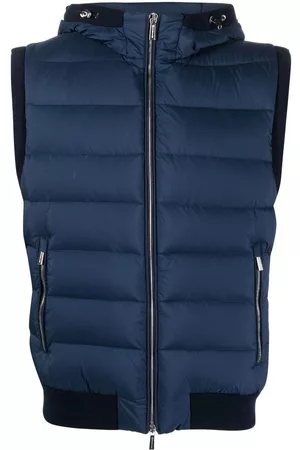 MOORER Quilted-finish padded gilet