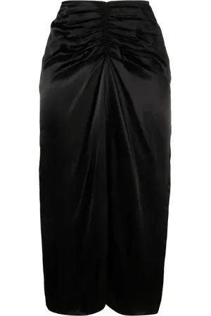 Lanvin Gathered-waist midi skirt