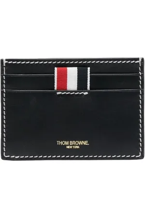 Thom Browne RWB-tab leather cardholder