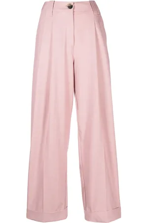 Ganni Pleated wide-leg trousers