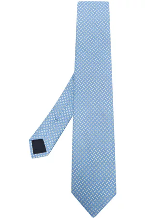 D4.0 Men Bow Ties - Graphic-print silk tie