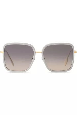 Burberry Women Sunglasses - Logo-engraved oversize-frame sunglasses