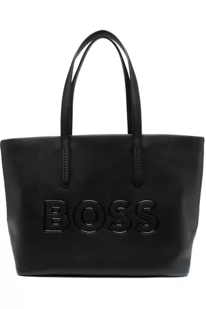 HUGO BOSS Women 17 Inch Laptop Bags - Logo-lettering textured tote bag