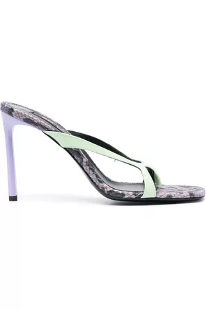 Sergio Rossi Women Sandals - Sr Aracne 95mm snake-print mules