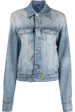 Courrèges Strap-embellished denim jacket