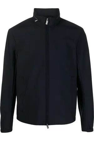 Emporio Armani Stowaway-hood zip-up blouson