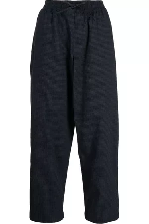 YMC Women Pants - Alva plaid-check print trousers