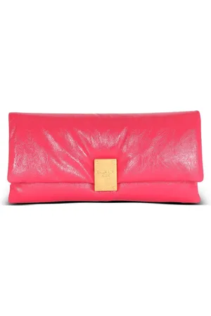 Balmain 1945 Soft patent leather clutch bag