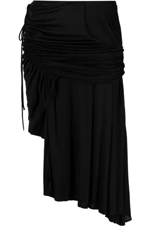 Nº21 Low-rise pleated asymmetric skirt