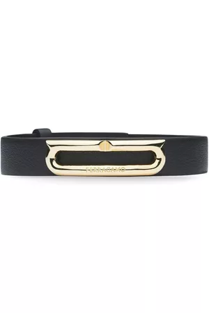 Salvatore Ferragamo Men Bracelets & Bangles - Gancini-plaque leather bracelet