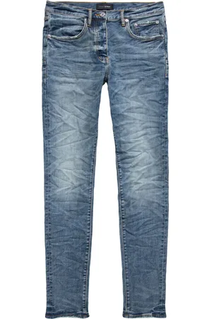 Purple Brand Crinkled low-rise skinny jeans