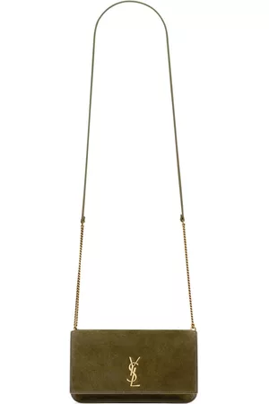 Saint Laurent Women Phone Cases - Logo-plaque leather phone case
