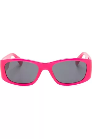 Moschino Women Sunglasses - Logo-lettering rectangle-frame sunglasses