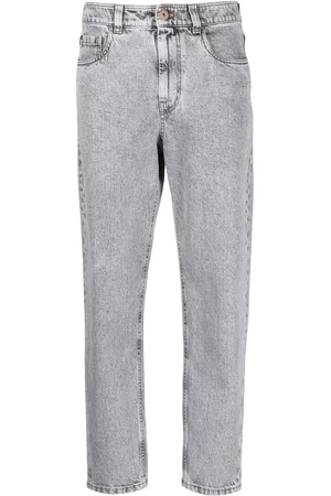 Brunello Cucinelli High-rise tapered jeans