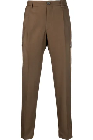TAGLIATORE Pleated virgin-wool trousers