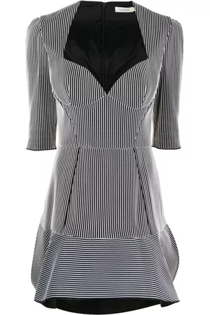 Thierry Mugler Women Party Dresses - Optical illusion effect flared cocktail dress