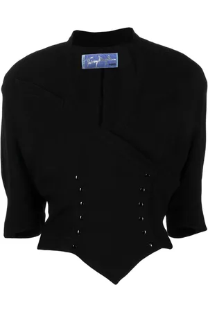 Thierry Mugler Women Cropped Jackets - Wrap cropped jacket