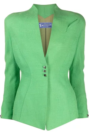 Thierry Mugler Women Blazers - Collarless buttoned blazer
