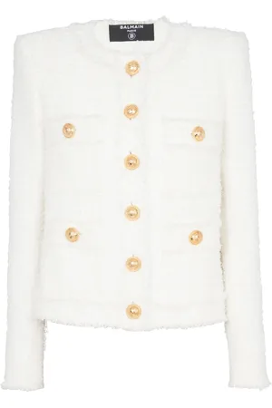 Balmain Single-breasted tweed jacket