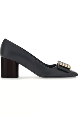 Salvatore Ferragamo Double-bow 60mm leather pumps