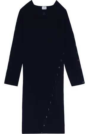 Courrèges Round-neck knitted midi dress