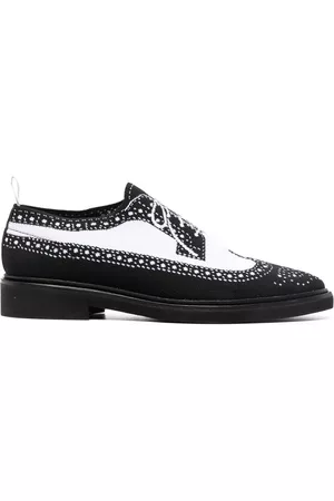 Thom Browne Women Lace up Ballerinas - Heritage two-tone brogue shoes