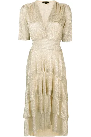 Maje Ruffled lam?? dress