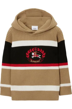 Burberry EKD embroidered knit hoodie