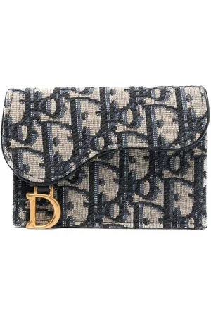Dior Women Wallets - Pre-owned Oblique Saddle cardholder