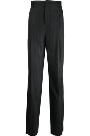 FERRARI Tailored striped virgin-wool trousers