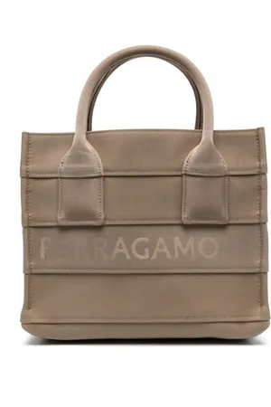 Salvatore Ferragamo Signature (S) cotton-blend tote bag