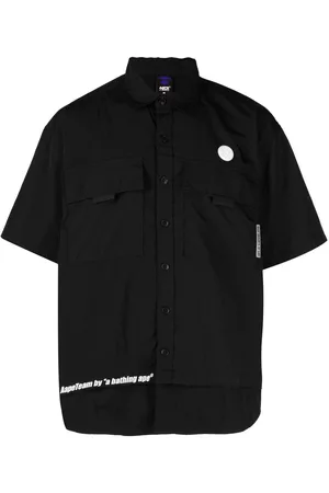 A Bathing Ape Logo-patch short-sleeved shirt