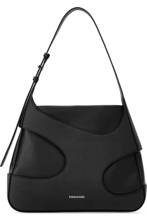 Salvatore Ferragamo Logo-print cut-out detailing shoulder bag