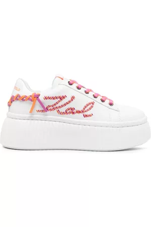 Karl Lagerfeld Women Designer low top sneakers - Logo-embroidered low-top platform sneakers